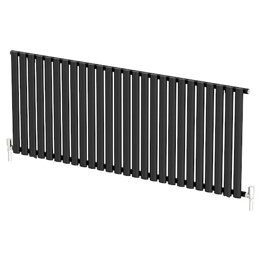 DuraTherm Horizontal Oval Tube Single Panel Designer Radiator - 600 X 1560mm Black 5 DuraTherm Horizontal Oval Tube Single Panel Designer Radiator - 600 X 1560mm Black - Image 3