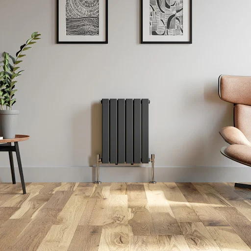 DuraTherm Horizontal Double Flat Panel Designer Radiator - 600 X 456mm Anthracite 4 DuraTherm Horizontal Double Flat Panel Designer Radiator - 600 X 456mm Anthracite - Image 2