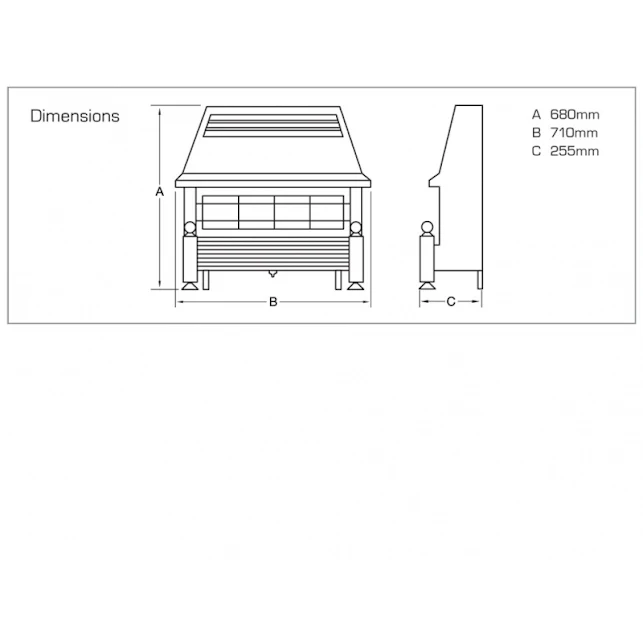 Flavel Regent Outset Gas Fire Black - FRGCN0EN 4 Flavel Regent Outset Gas Fire Black - FRGCN0EN - Image 2