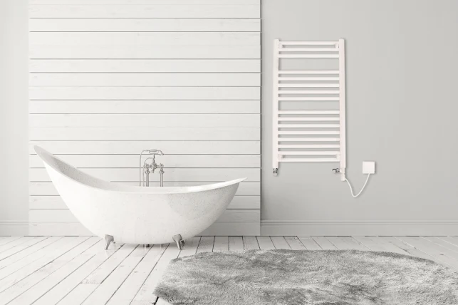 Discount Straight Dual Fuel White Towel Rail 1172mm X 750mm - 7M11DF 5 Discount Straight Dual Fuel White Towel Rail 1172mm X 750mm - 7M11DF - Image 3