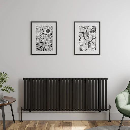 DuraTherm Horizontal Oval Tube Single Panel Designer Radiator - 600 X 1560mm Black 3 DuraTherm Horizontal Oval Tube Single Panel Designer Radiator - 600 X 1560mm Black