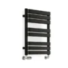 Terma Warp T Bold Heated Towel Rail 655x500mm Matt Black - WGWTB065050-KS95SX