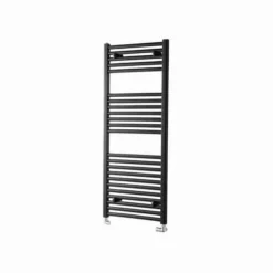 Towelrads Pisa 25mm Black Straight Heated Towel Rail 1200x500mm - 170005