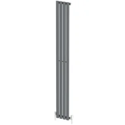 DuraTherm Vertical Oval Tube Single Panel Designer Radiator - 1800 X 240mm Anthracite -Heating Equipment Store c23ed9e0 c3d9 41c8 9dfe b57f5b3b7de9