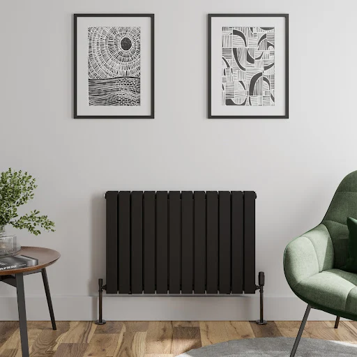 DuraTherm Horizontal Double Flat Panel Designer Radiator - 600 X 912mm Black