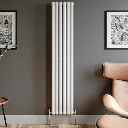 DuraTherm Vertical Oval Tube Single Panel Designer Radiator - 1800 X 360mm White 6 DuraTherm Vertical Oval Tube Single Panel Designer Radiator - 1800 X 360mm White - Image 4