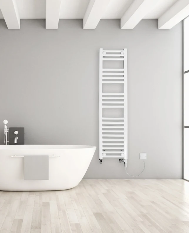 Discount Straight Dual Fuel White Towel Rail 764mm X 750mm - 7M7DF 6 Discount Straight Dual Fuel White Towel Rail 764mm X 750mm - 7M7DF - Image 4