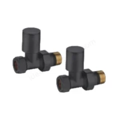 Essential Straight Anthracite Radiator Valve And Lockshield Pack - ANTHRVSTR