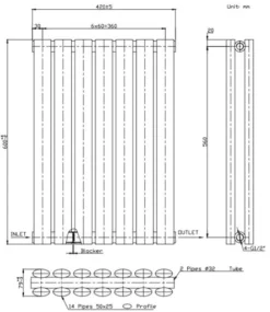 DuraTherm Horizontal Oval Tube Double Panel Designer Radiator - 600 X 420mm White -Heating Equipment Store db20c43b 235a 415f 8975 d63964cb983c