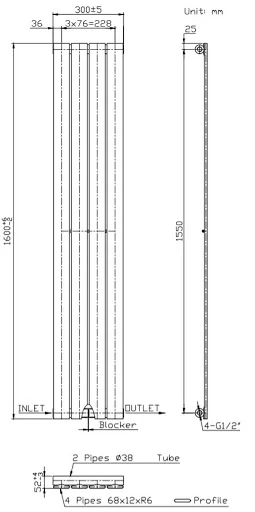 DuraTherm Vertical Single Flat Panel Designer Radiator - 1600 X 300mm White 9 DuraTherm Vertical Single Flat Panel Designer Radiator - 1600 X 300mm White - Image 7