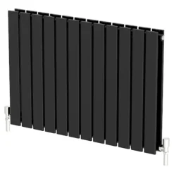 DuraTherm Horizontal Double Flat Panel Designer Radiator - 600 X 912mm Black -Heating Equipment Store e4593830 36e3 4c4a 94eb 3114a59d04ad
