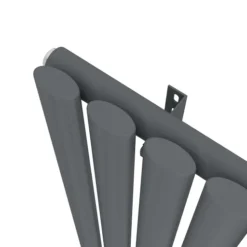 DuraTherm Vertical Oval Tube Single Panel Designer Radiator - 1800 X 240mm Anthracite -Heating Equipment Store e4c9ed34 4ccc 4f23 a50a 098724ea22be 1