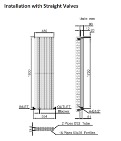 DuraTherm Vertical Oval Tube Double Panel Designer Radiator - 1800 X 480mm Anthracite -Heating Equipment Store e6a6ebd4 9a6b 481e 9e51 57bc7dd6ec52
