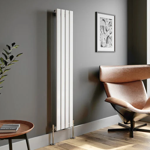 DuraTherm Vertical Single Flat Panel Designer Radiator - 1600 X 300mm White 5 DuraTherm Vertical Single Flat Panel Designer Radiator - 1600 X 300mm White - Image 3