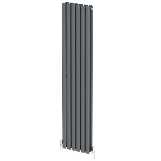 DuraTherm Vertical Oval Tube Double Panel Designer Radiator - 1600 X 360mm Anthracite 8 DuraTherm Vertical Oval Tube Double Panel Designer Radiator - 1600 X 360mm Anthracite - Image 6
