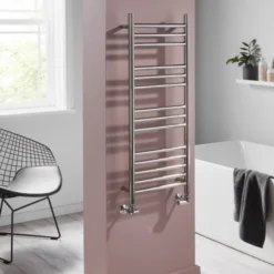 Towelrads Eversley Polished Stainless Steel Heated Towel Rail 1500x600mm - 136037