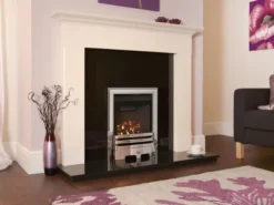 Flavel Calibre Balanced Flue Manual Control Gas Fire Silver