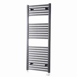 Towelrads Pisa Straight Anthracite Heated Towel Rail 1200x400mm - 150004