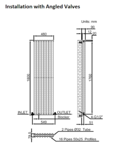 DuraTherm Vertical Oval Tube Double Panel Designer Radiator - 1800 X 480mm Anthracite -Heating Equipment Store fc056b09 0824 4027 85e6 03ccc04c841e