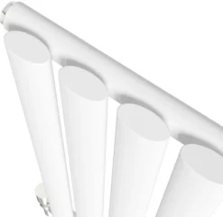 DuraTherm Horizontal Oval Tube Single Panel Designer Radiator - 600 X 600mm White -Heating Equipment Store fe53e2df 3a59 42d2 9f6d 6e8e4c643e91