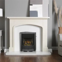 Valor Petrus Slimline Homeflame Black Chrome Gas Fire